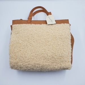 Universal Thread Boxy Tote with Faux Sherpa